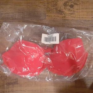 Hollister Hot Pink w navy and white bow in the center.